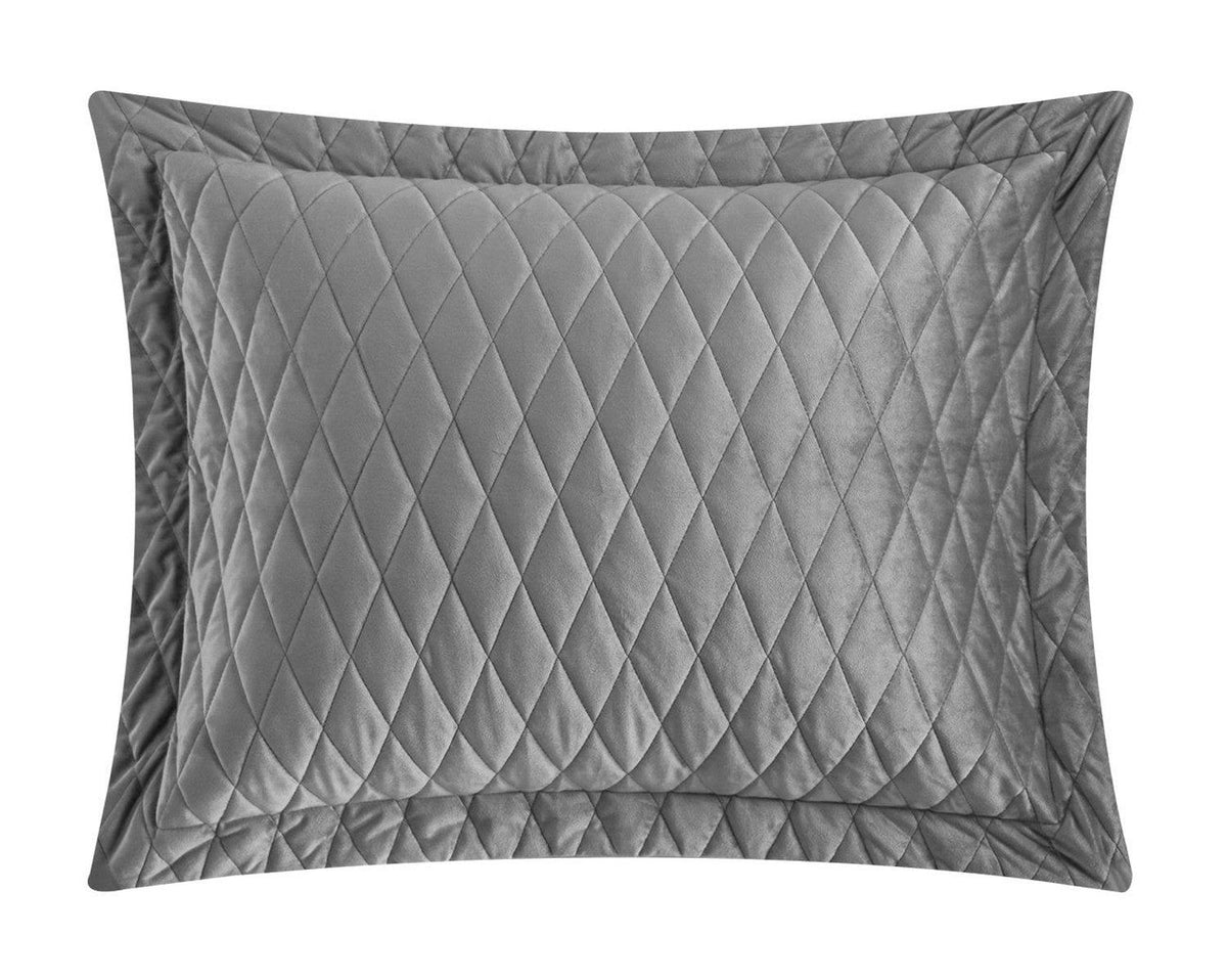 NY&C Home Wafa 3 Piece Velvet Quilt Set 
