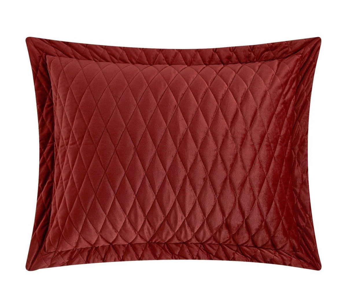 NY&C Home Wafa 3 Piece Velvet Quilt Set 
