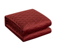 NY&C Home Wafa 7 Piece Velvet Quilt Set 