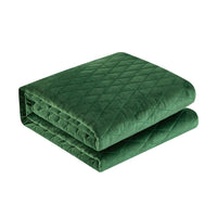 NY&C Home Wafa 7 Piece Velvet Quilt Set 