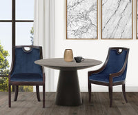 Iconic Home Owen Velvet Dining Chair Navy