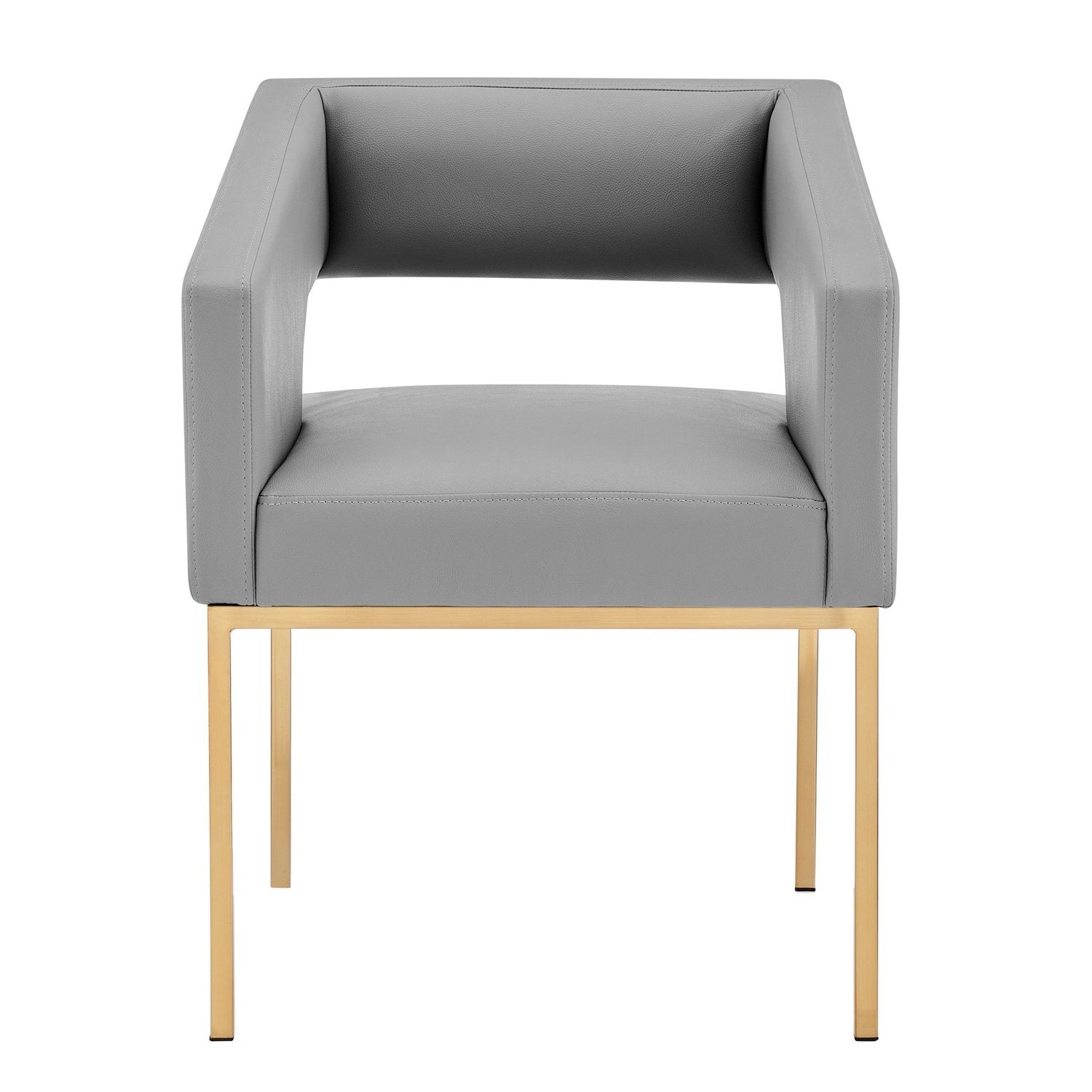 Grey faux leather 2025 chairs