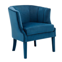 Iconic Home Sloane Velvet Barrel Accent Chair 