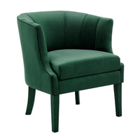 Iconic Home Sloane Velvet Barrel Accent Chair 