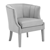 Iconic Home Sloane Velvet Barrel Accent Chair 