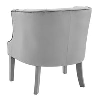Iconic Home Sloane Velvet Barrel Accent Chair 
