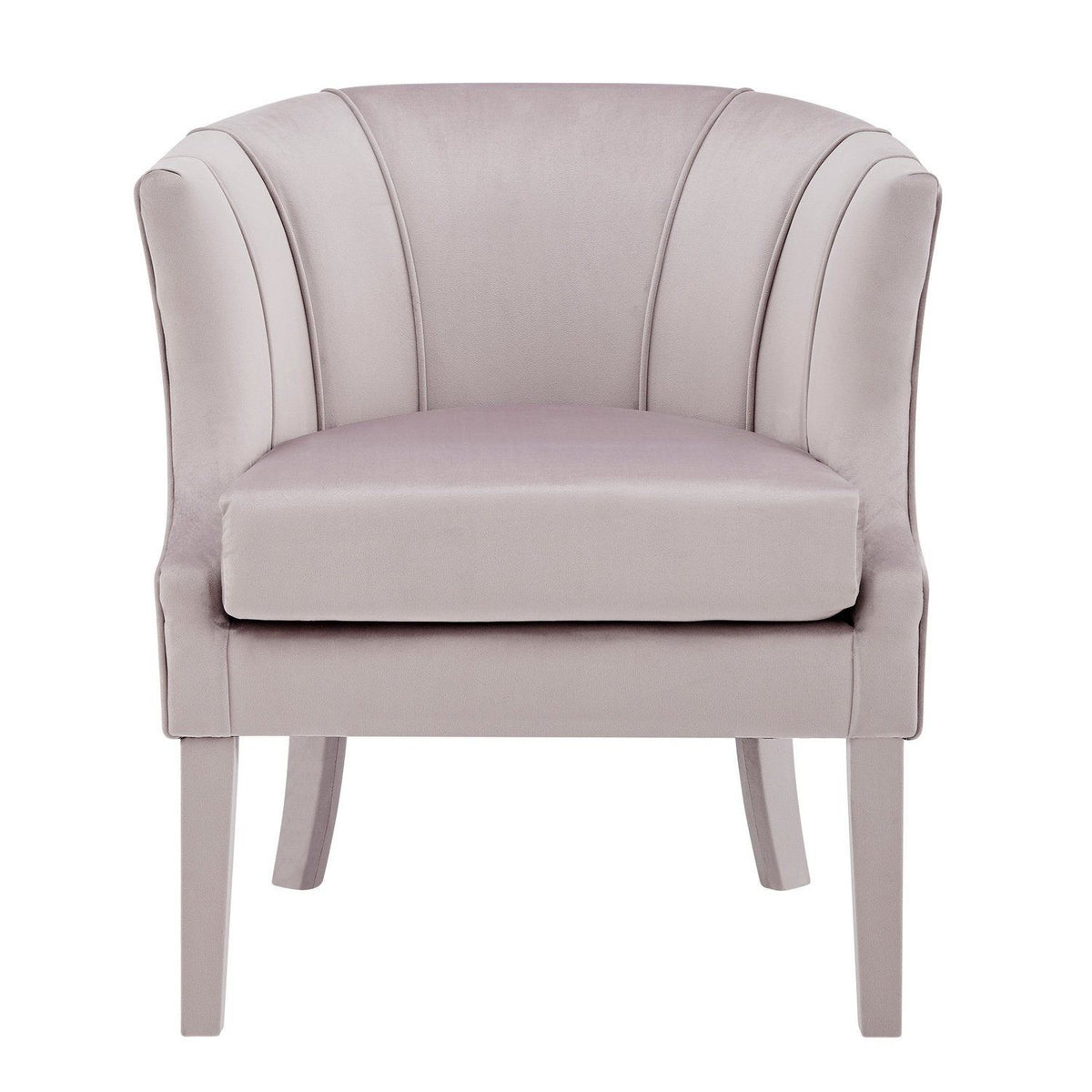 Iconic Home Sloane Velvet Barrel Accent Chair Blush