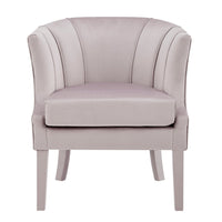 Iconic Home Sloane Velvet Barrel Accent Chair Blush