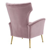 Iconic Home Annalee Velvet High Back Accent Chair 