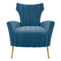 Iconic Home Annalee Velvet High Back Accent Chair 