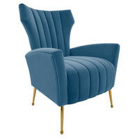 Iconic Home Annalee Velvet High Back Accent Chair 