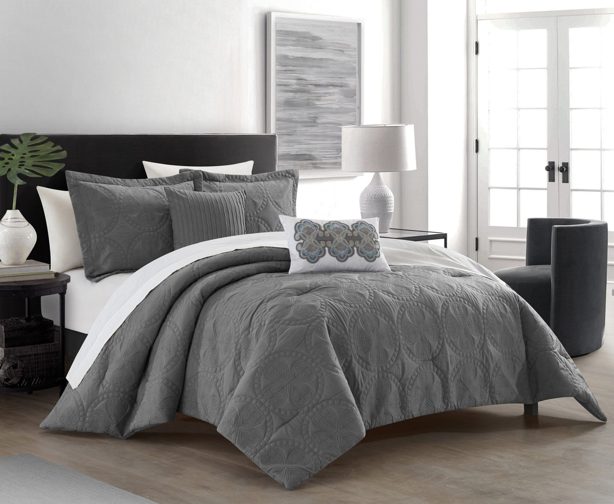 Chic Home Adaline 5 Piece Embroidered Comforter Set 