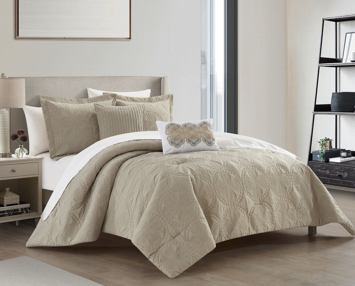 Chic Home Adaline 5 Piece Embroidered Comforter Set 