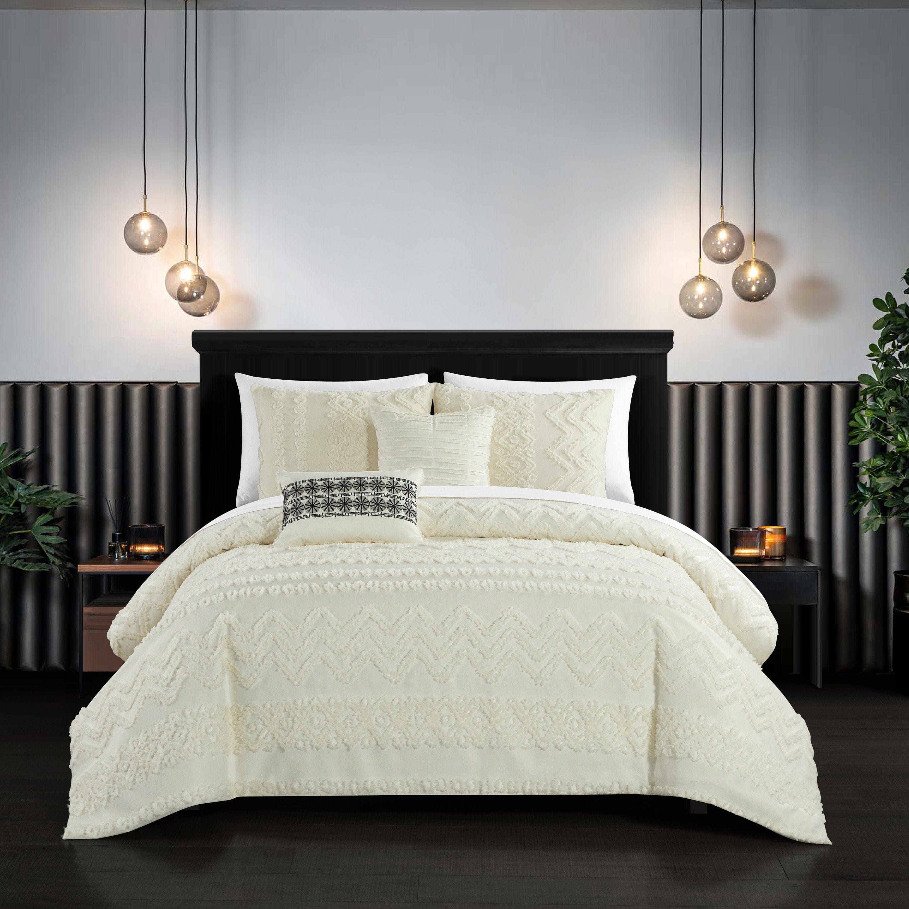 chic home Addison 9 Piece Jacquard Comforter Set