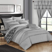 Chic Home Adina 20 Piece Reversible Comforter Set Grey