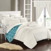Chic Home Adina 20 Piece Reversible Comforter Set White