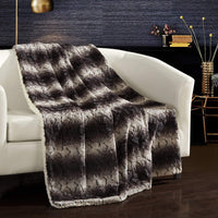 Chic Home Aleah Sherpa Lined Throw Blanket Brown