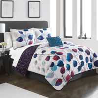 Chic Home Alecto 8 Piece Watercolor Quilt Set 