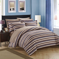 Chic Home Alyssa 3 Piece Reversible Duvet Cover Set Brown