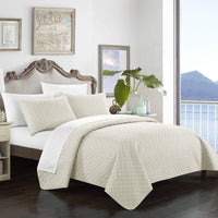 Chic Home Amandla 7 Piece Geometric Quilt Set 