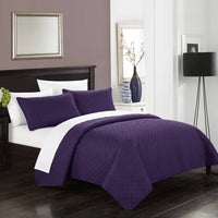 Chic Home Amandla 7 Piece Geometric Quilt Set 