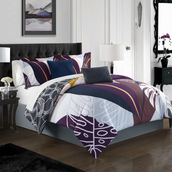 Chic Home Anaea 5 Piece Abstract Comforter Set 