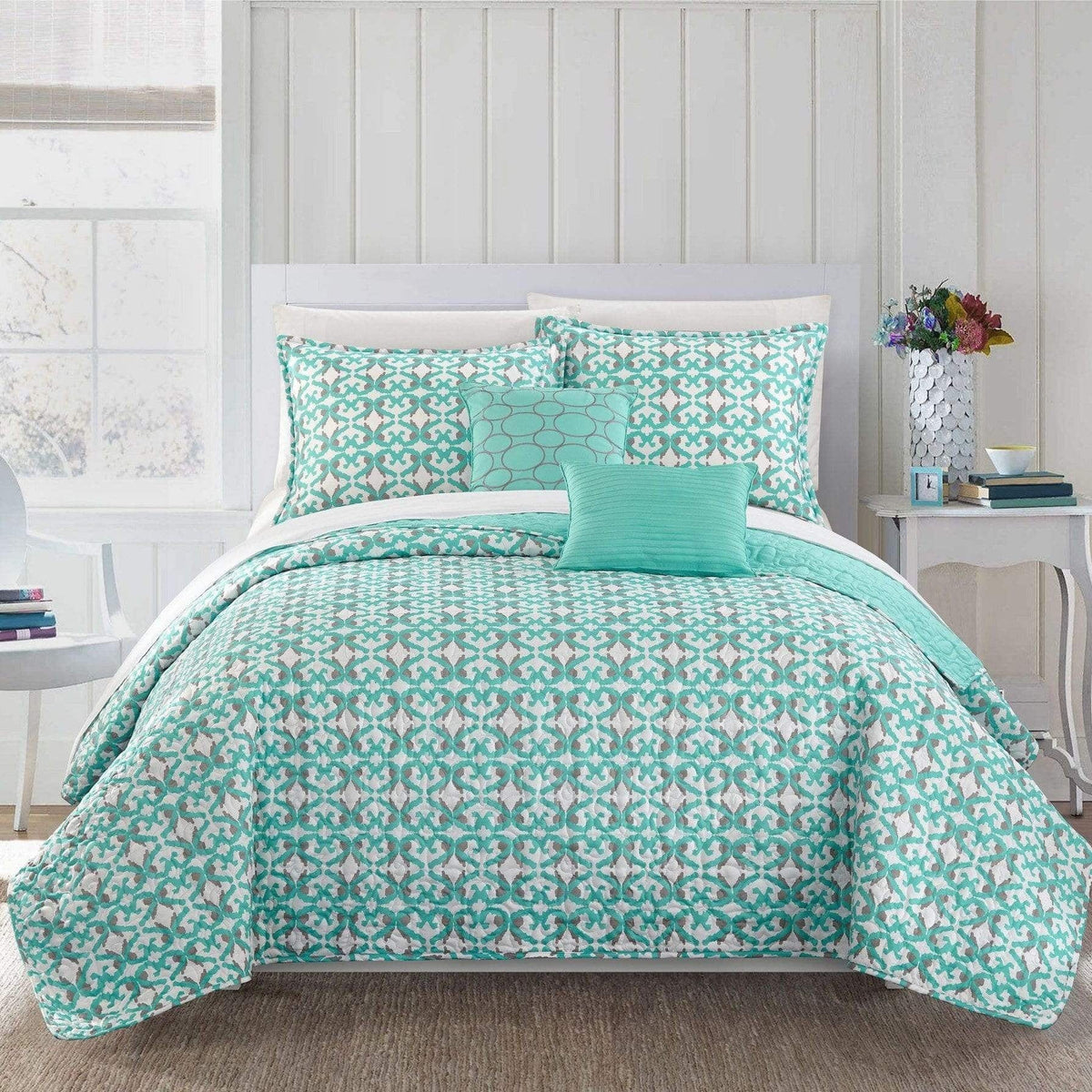 Chic Home Anat 9 Piece Reversible Quilt Set 