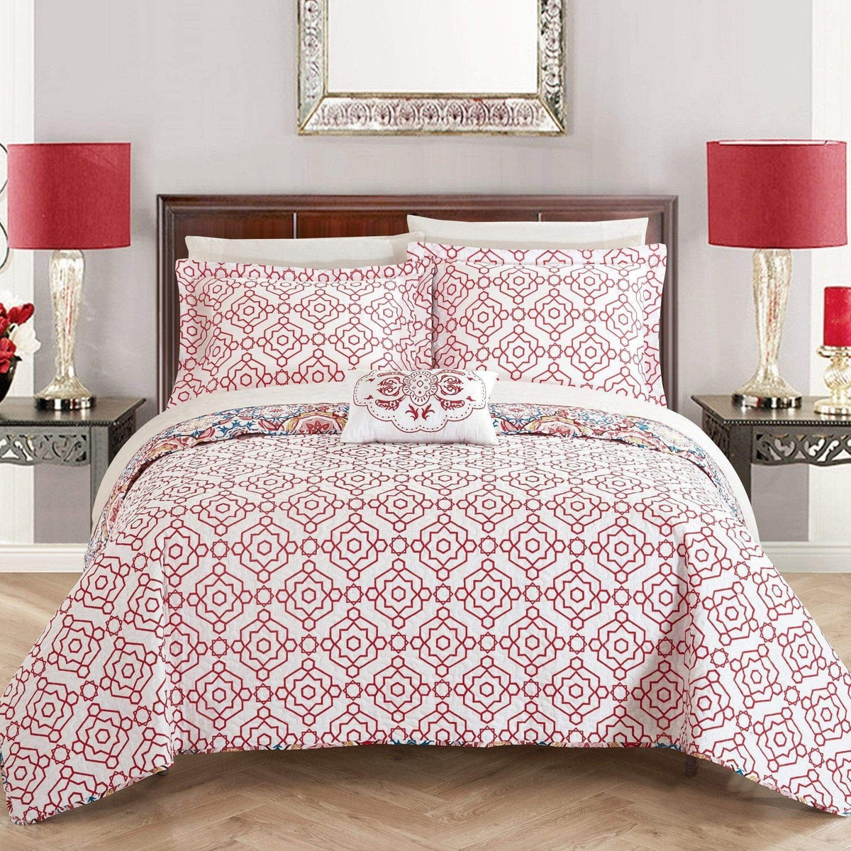 Chic Home Angel 4 Piece Cotton Quilt Set 
