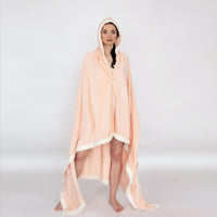 Chic Home Angel Sherpa Trim Snuggle Hoodie Blush