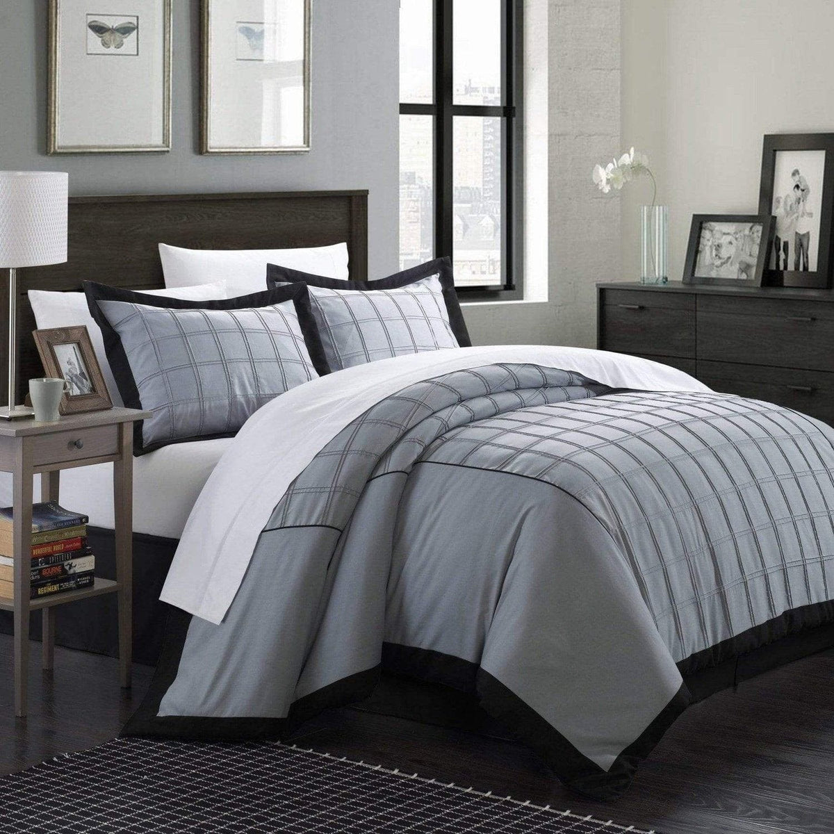 Chic Home Angelina 3 Piece Patchwork Duvet Cover Set 