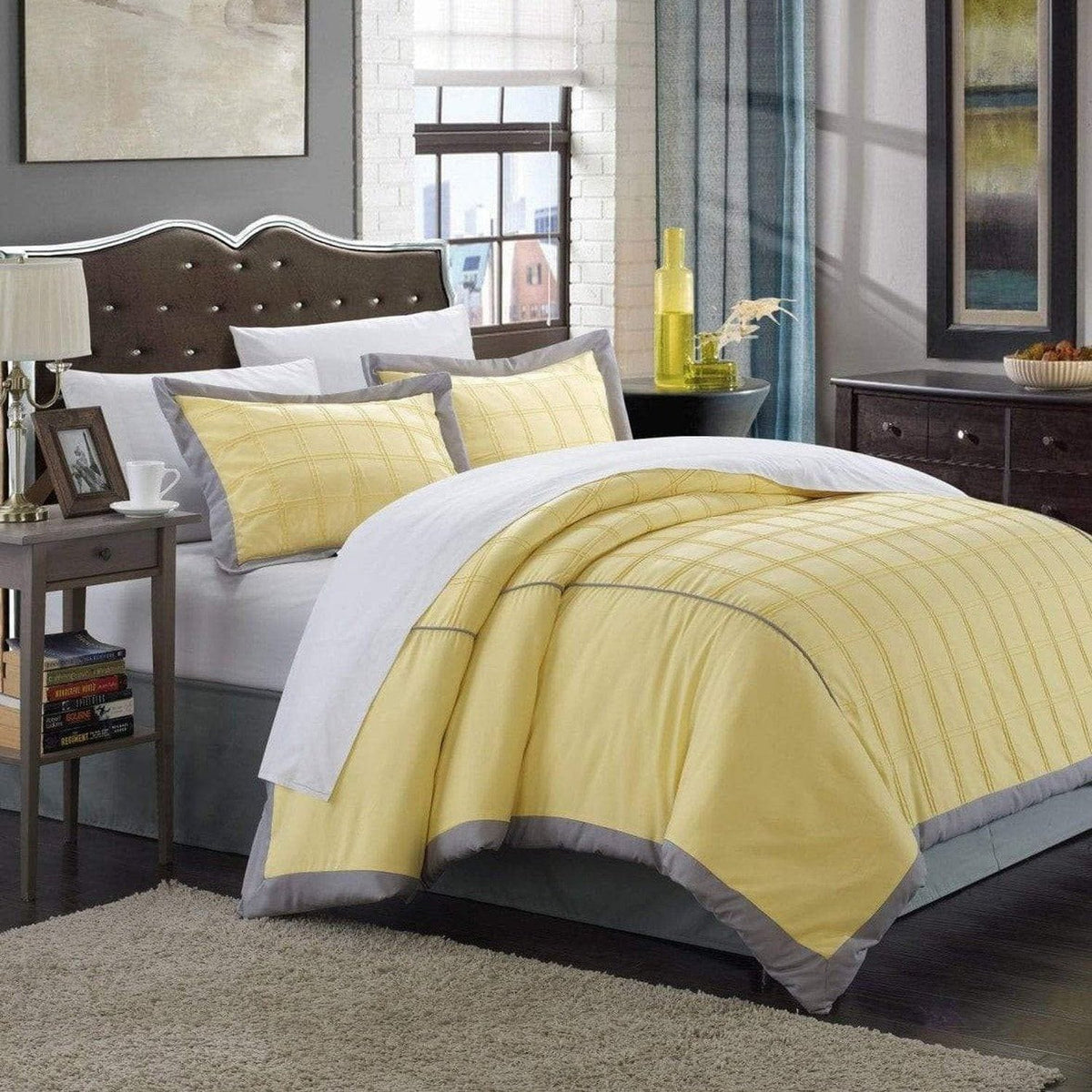 Chic Home Angelina 7 Piece Patchwork Duvet Cover Set 