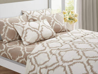 Chic Home Arianna 6 Piece Ikat Medallion Sheet with Pillowcases Set Beige