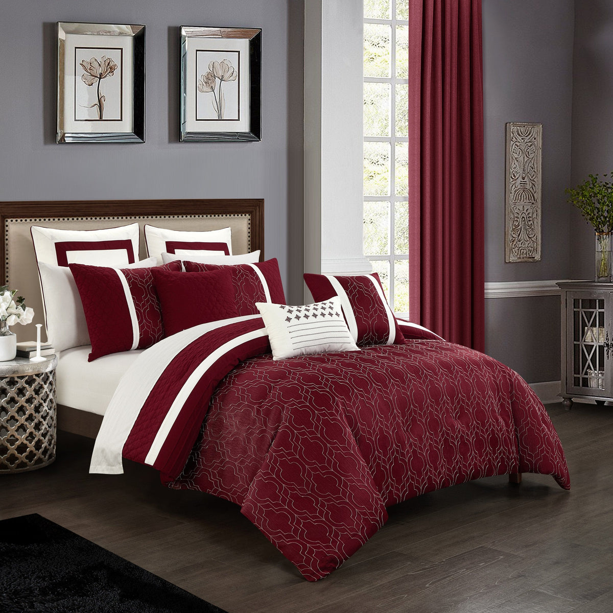 Chic Home Arlow 12 Piece Jacquard Comforter Set 
