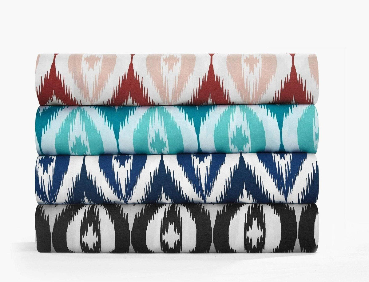 Chic Home Arundel 6 Piece Ikat Diamond Sheet Set with Pillowcases 