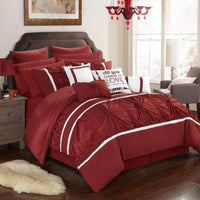 Chic Home Ashville 16 Piece Floral Comforter Set 