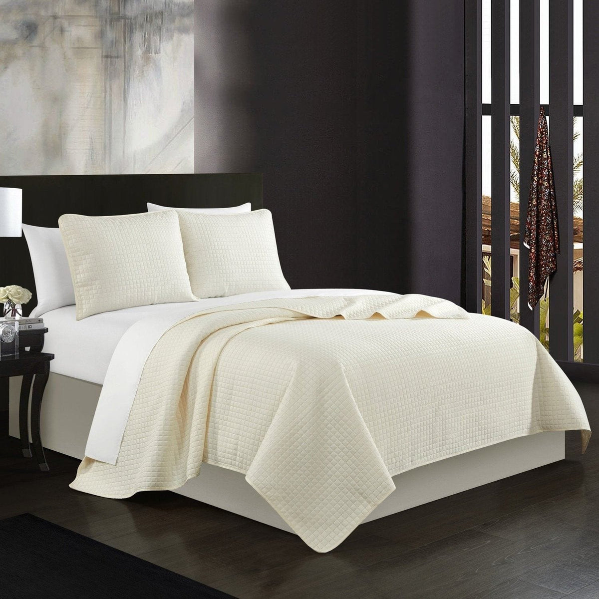 Chic Home Atasha 7 Piece Box Stitched Quilt Set 