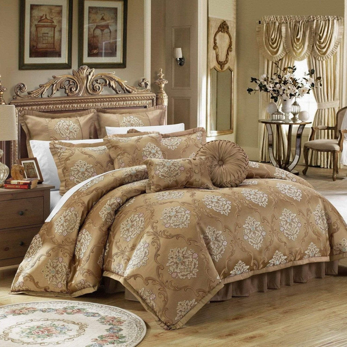 Chic Home Aubrey 9 Piece Jacquard Comforter Set 