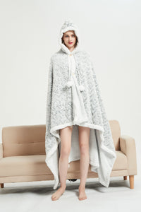 Chic Home Auburn Snuggle Hoodie Animal Pattern Robe 