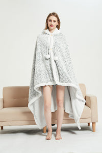 Chic Home Auburn Snuggle Hoodie Animal Pattern Robe 