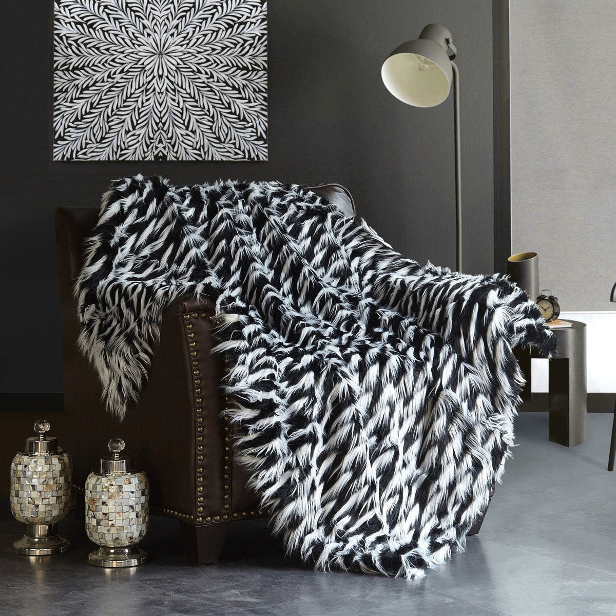 Chic Home Aviva Throw Blanket Cozy Super Soft Ultra Plush Two Tone Design 