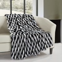 Chic Home Aviva Throw Blanket Cozy Super Soft Ultra Plush Two Tone Design Black