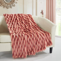 Chic Home Aviva Throw Blanket Cozy Super Soft Ultra Plush Two Tone Design Brick