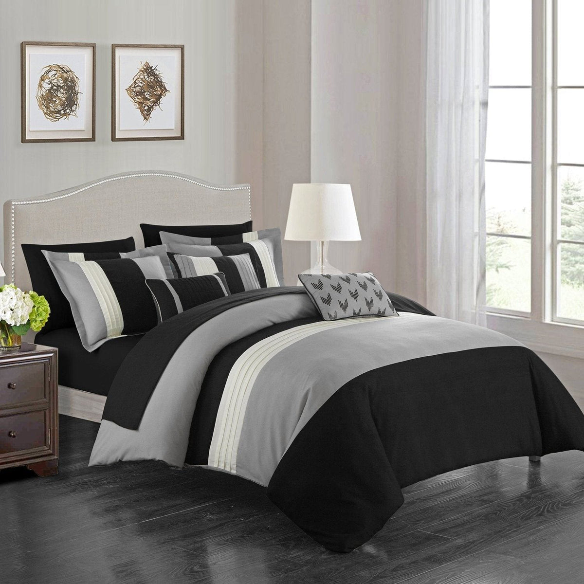 Chic Home Ayelet 10 Piece Ruffled Comforter Set 