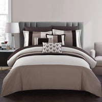 Chic Home Ayelet 10 Piece Ruffled Comforter Set Beige