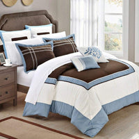 Chic Home Ballroom 11 Piece Hotel Comforter Set Blue
