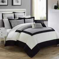 Chic Home Ballroom 11 Piece Hotel Comforter Set Grey