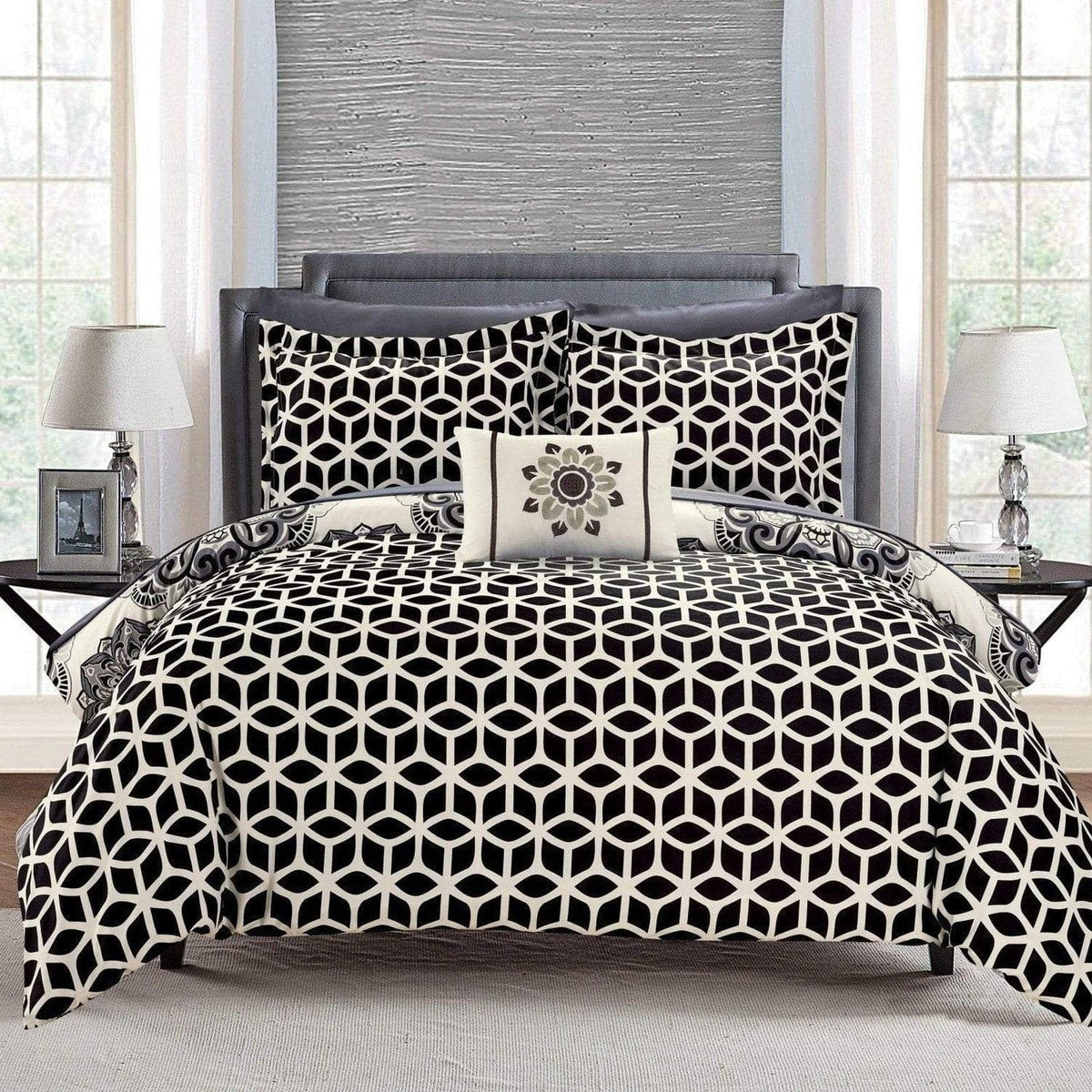 Chic Home Barcelona 8 Piece Boho Paisley Comforter Set 