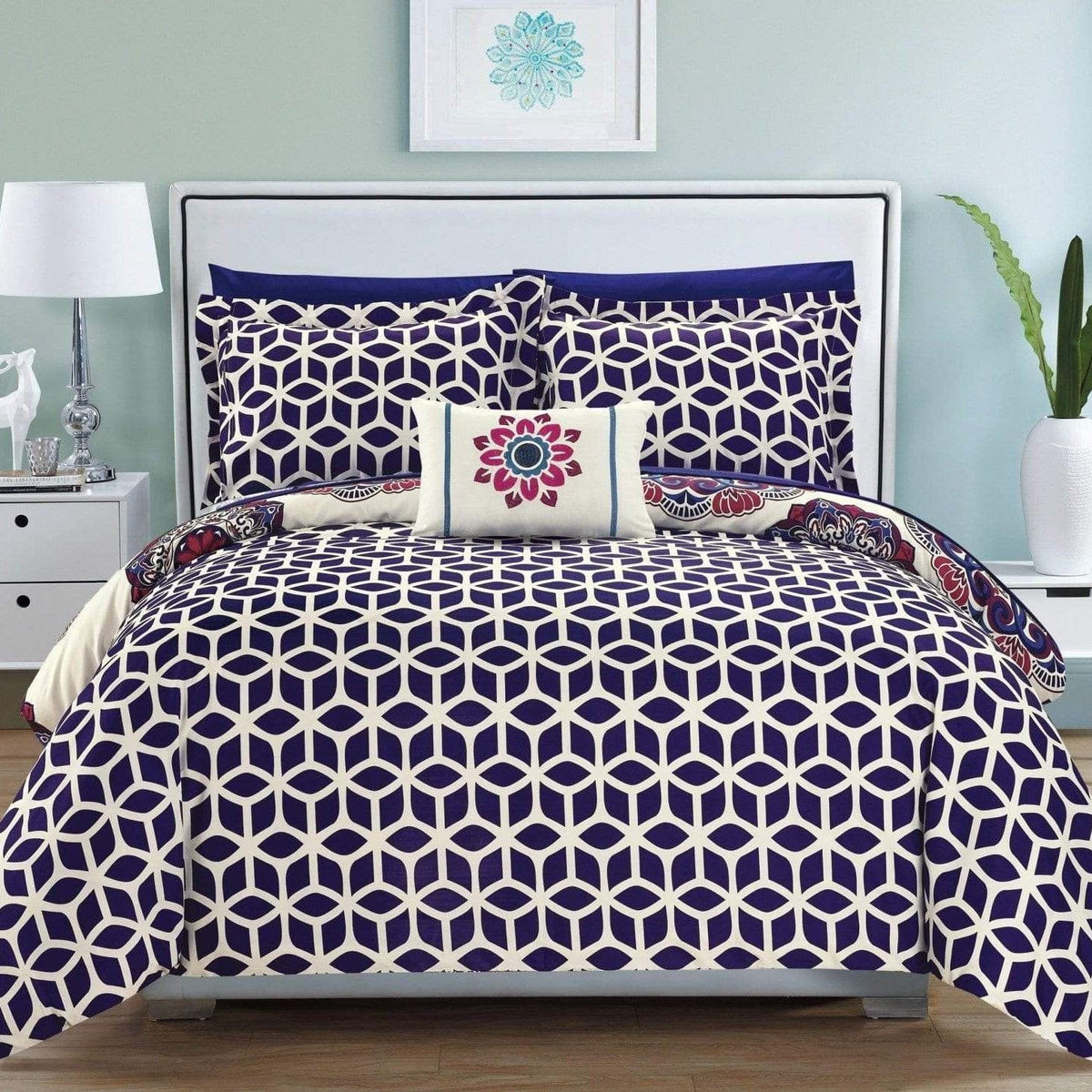 Chic Home Barcelona 8 Piece Boho Paisley Comforter Set 