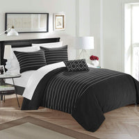 Chic Home Bea 4 Piece Embroidered Duvet Cover Set 