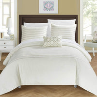 Chic Home Bea 8 Piece Embroidered Duvet Cover Set Beige